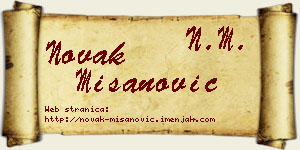 Novak Mišanović vizit kartica